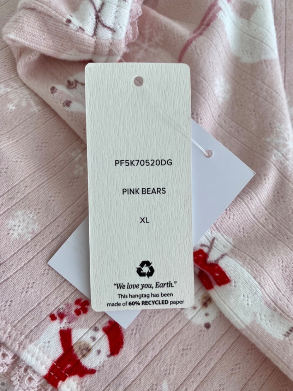 Pink Rose Sleepwear Polar Bear Holiday Lace Trim Sleep Shorts NWT - Picture 6 of 9